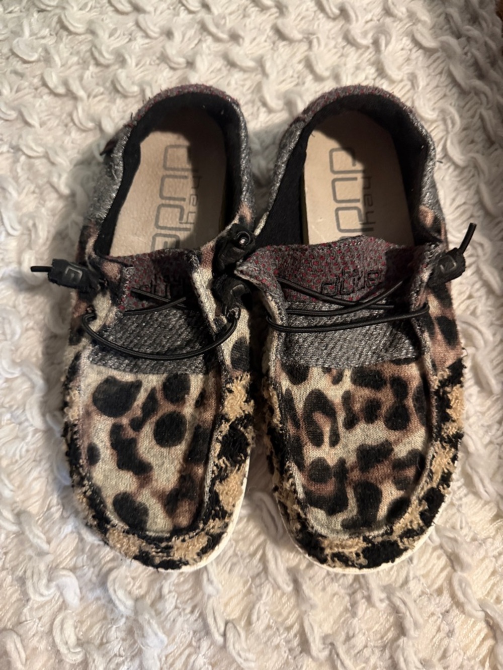 Hey Dude Multicolor Leopard Print Slip-On Sneakers